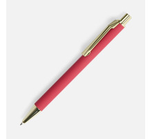 Ручка шариковая Lobby Soft Touch Gold, красная