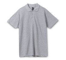 Рубашка поло мужская Spring 210, серый меланж