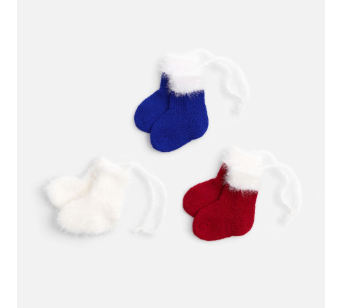 Подвеска на елку «Вьюжка», носочки, белая