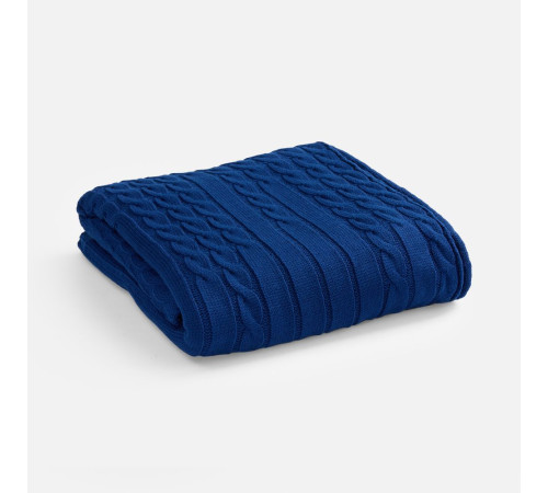 Плед Tressa, темно-синий (кобальт)