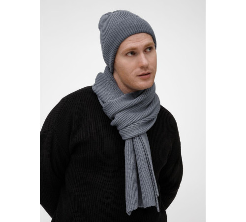Шарф Nobilis Mono, серый (стальной)