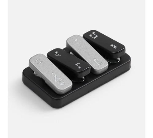 Антистресс-кликер Clacky, черный с серебристым