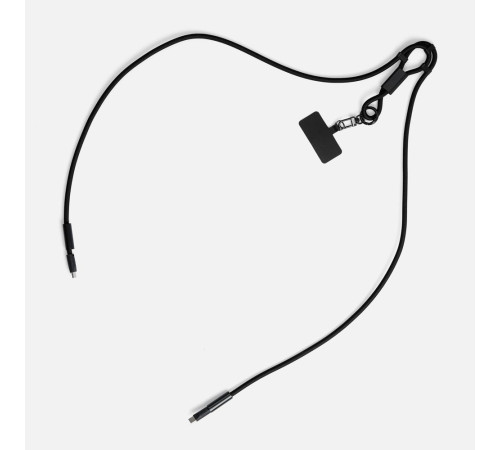 Кабель-ланьярд energyFlex Power Delivery 60 Вт, черный