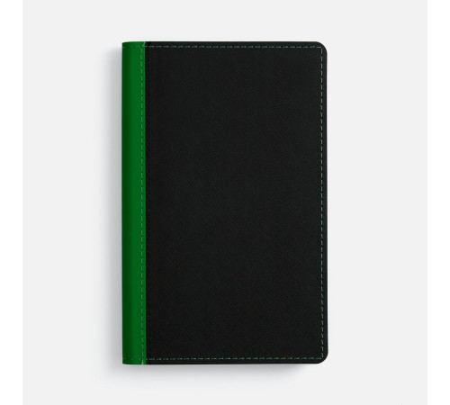 Ежедневник Nice Twice, недатированный, черный с ярко-зеленым