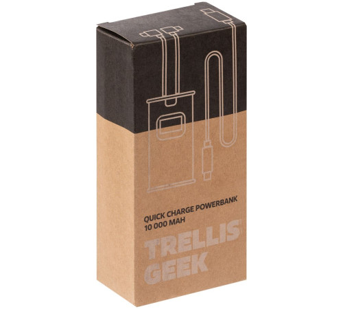 Аккумулятор с быстрой зарядкой Trellis Geek 10000 мАч, белый