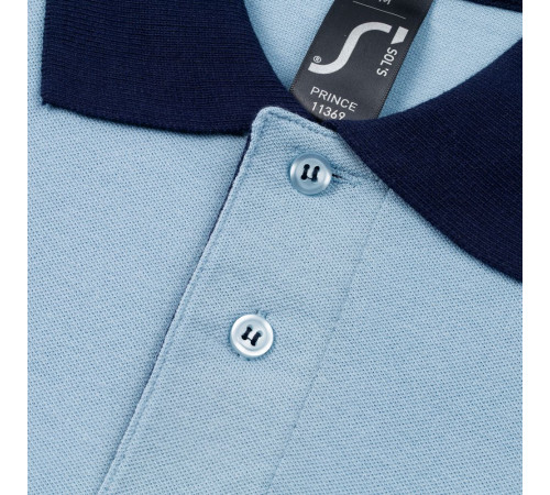 Рубашка поло Prince 190, голубая с темно-синим