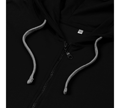 Толстовка на молнии с капюшоном Unit Siverga, черная