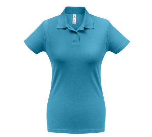 Рубашка поло женская ID.001 бирюзовая