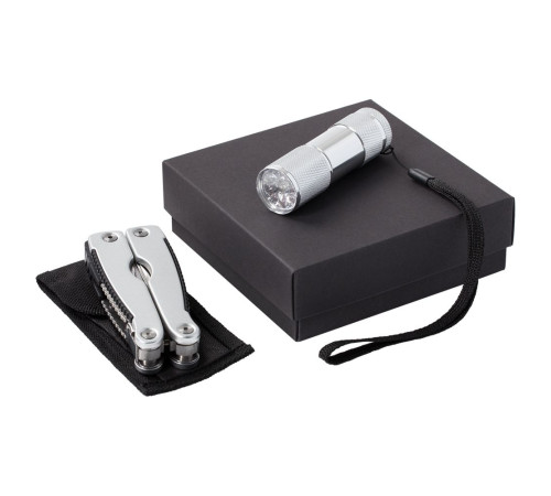 Набор Handmaster: фонарик и мультитул, серебристый