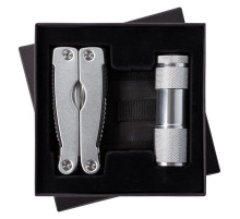 Набор Handmaster: фонарик и мультитул, серебристый