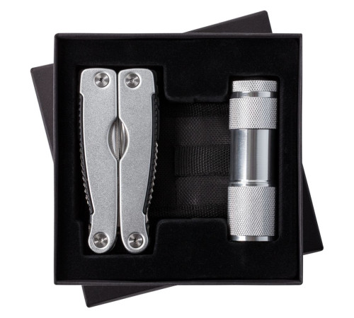 Набор Handmaster: фонарик и мультитул, серебристый