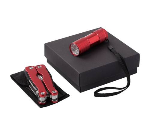 Набор Handmaster: фонарик и мультитул, красный