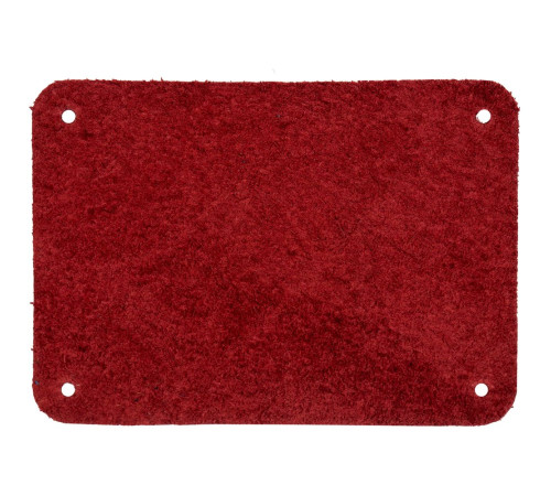 Лейбл кожаный Beta, XL, красный