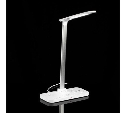Настольная лампа с беспроводной зарядкой Power Light, белая