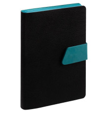 Ежедневник Boom, недатированный, черный с бирюзовым