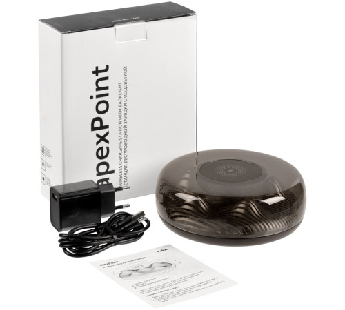 Станция беспроводной зарядки с подсветкой apexPoint ver.2, черная