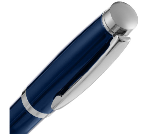 Ручка шариковая Letra Chrome, глянцевая, темно-синяя