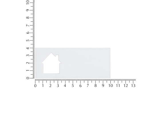 Лейбл из ПВХ с вырубкой «Дом», белый
