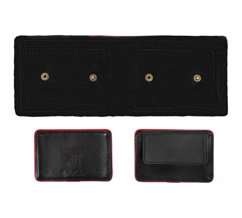 Кошелек Partinico, черный с красным