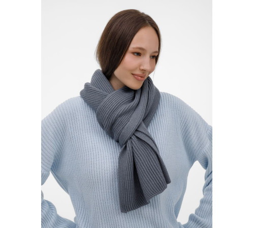 Шарф Nobilis Mono, серый (стальной)