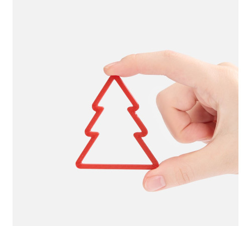 Подвеска «Елочка», 3D-печать, красная