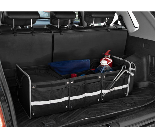 Органайзер в багажник с сумкой-холодильником Arranger, черный с серым