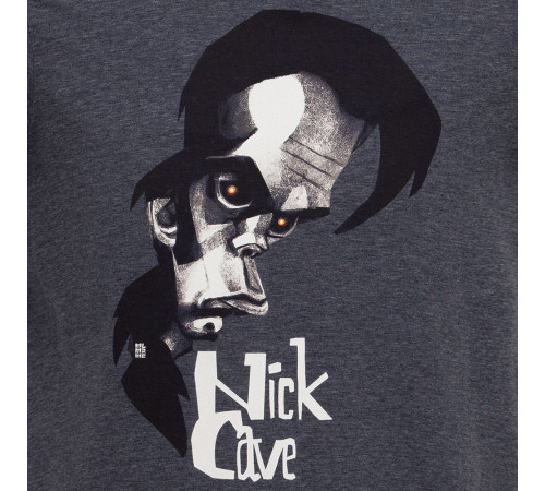 Футболка «Меламед. Nick Cave», темно-синий меланж