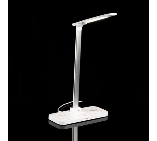 Настольная лампа с беспроводной зарядкой Power Light, белая