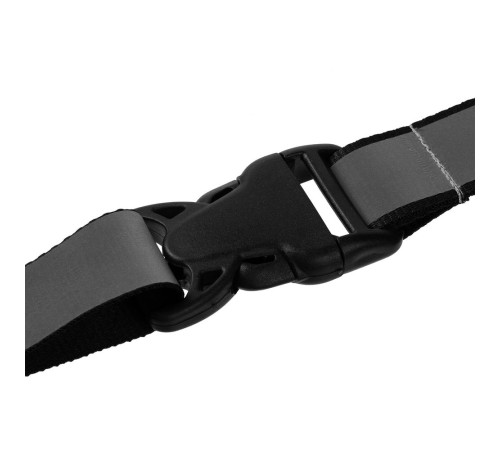 Лента светоотражающая Interlevel, черная с серым