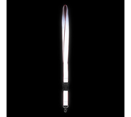 Лента светоотражающая Interlevel, красная с серым