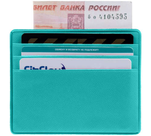 Чехол для карточек Devon, бирюзовый