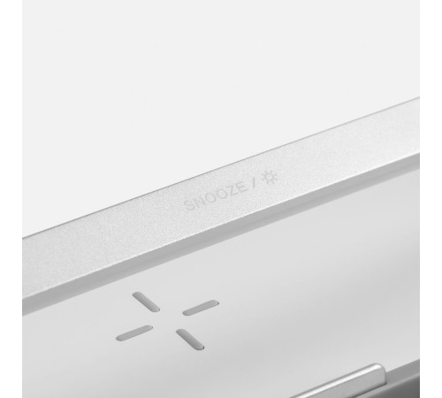 Колонка с часами и беспроводной зарядкой Veske ver.2, серая