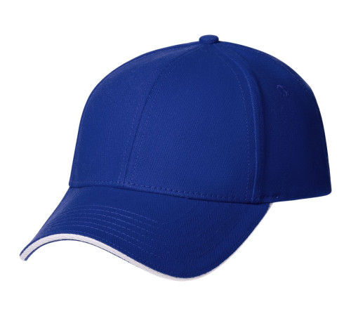 Бейсболка Spiker, ярко-синяя с белым
