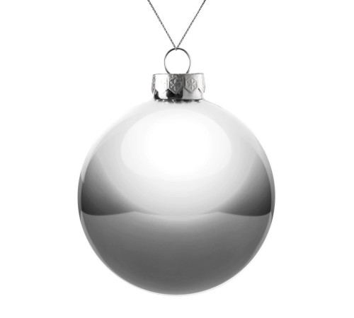 Оформительский шар Finery, 10 см, глянцевый серебристый