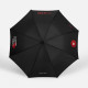 Зонт-трость Hidecolor с цветными спицами, черный с красным