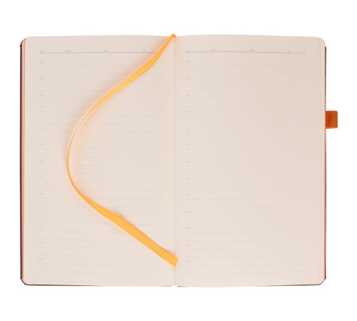 Ежедневник Ton Black, недатированный, черный с оранжевым