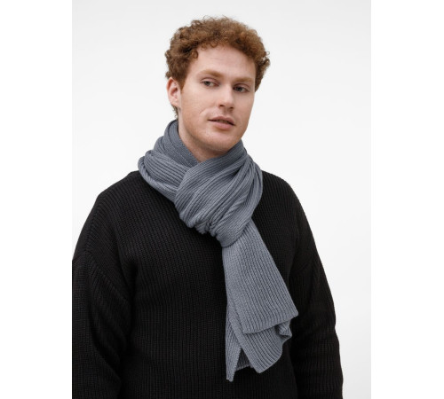 Шарф Nobilis Mono, серый (стальной)
