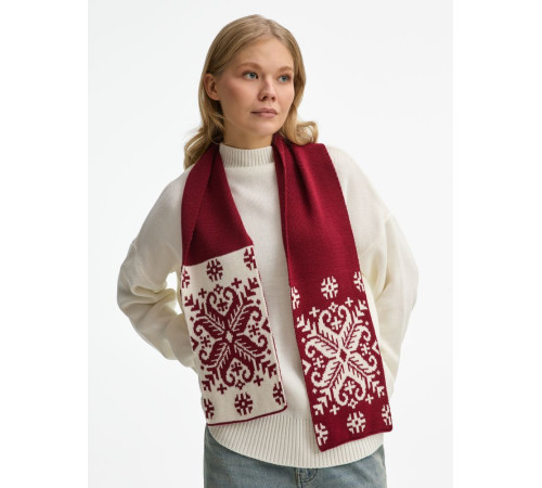 Шарф Wintertude M, красный с белым