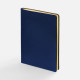 Ежедневник Nebraska Flex, недатированный, синий с золотистым