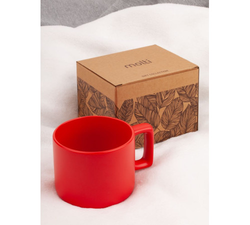 Чашка Jumbo в коробке матовая, красная