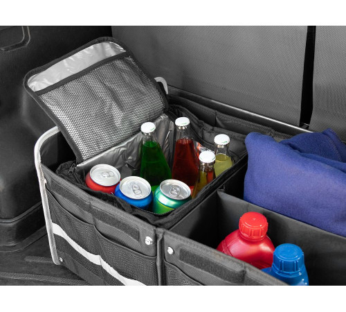 Органайзер в багажник с сумкой-холодильником Arranger, черный с серым