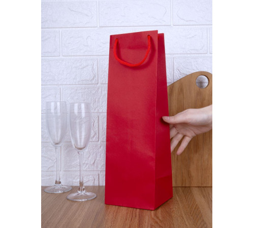 Пакет под бутылку Vindemia, красный