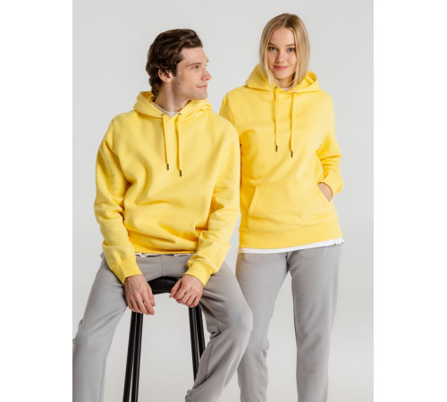 Толстовка с капюшоном унисекс King, желтая