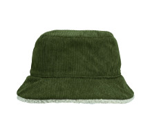 Панама Bucket двусторонняя утепленная, хаки с бежевым