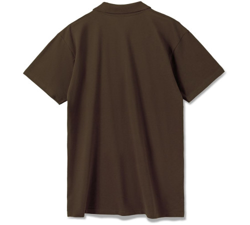 Рубашка поло мужская Summer 170, темно-коричневая (шоколад)