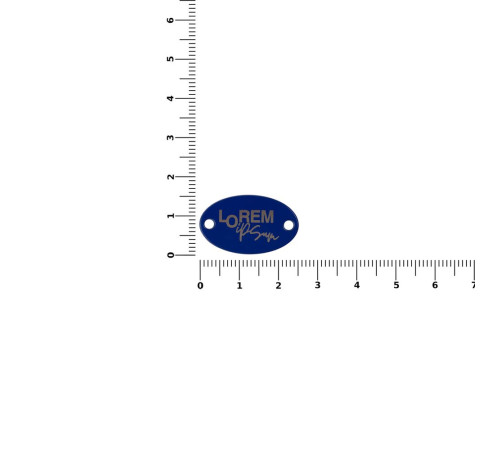 Шильдик металлический Alfa Oval, синий