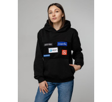 Худи унисекс Patch Catcher со вставкой из липучки, черное