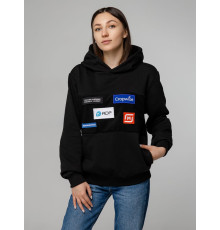 Худи унисекс Patch Catcher со вставкой из липучки, черное