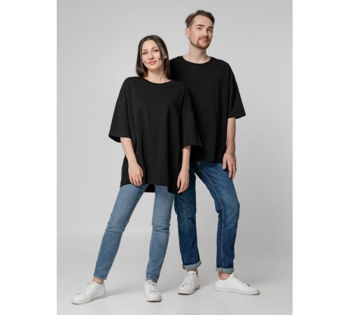 Футболка унисекс оверсайз Crosstown, черная