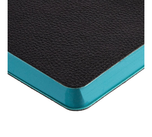 Ежедневник Boom, недатированный, черный с бирюзовым